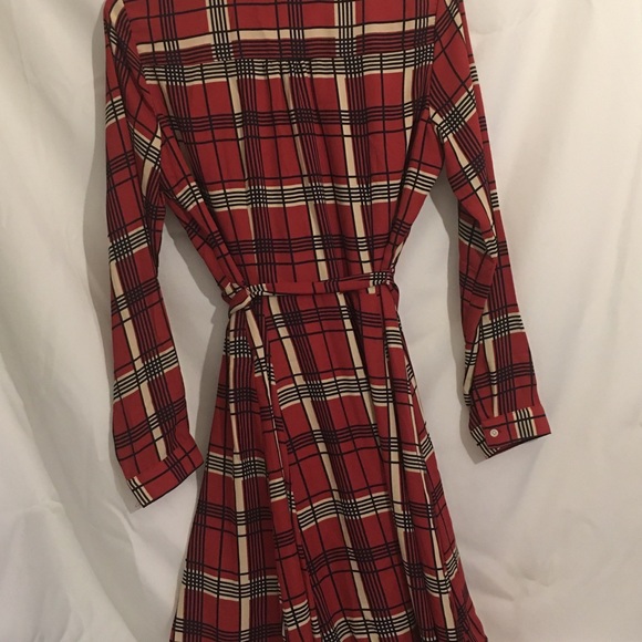 Banana Republic Red & Black Striped Dress NWOT - Picture 5 of 7
